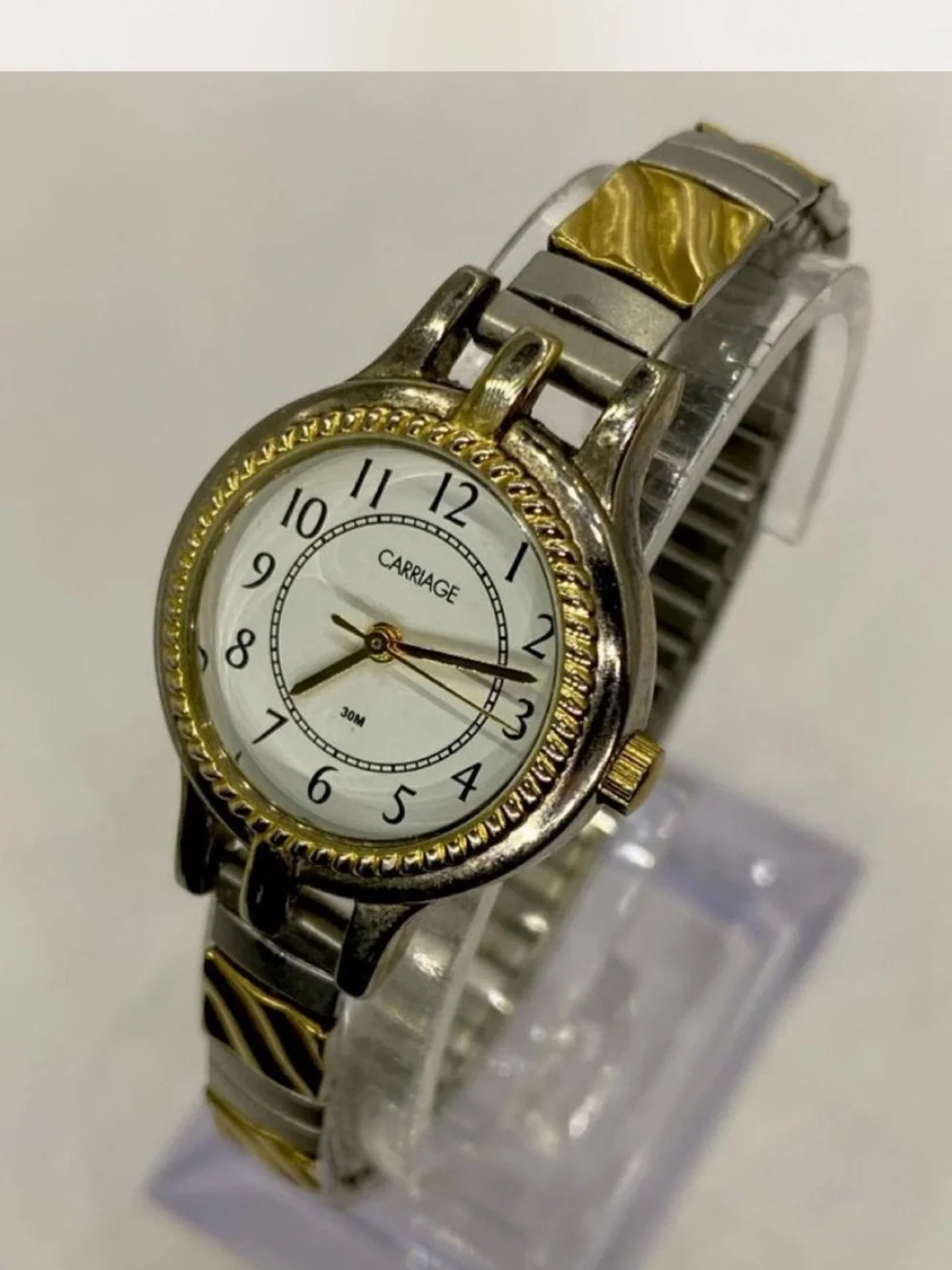 Carriage / Timex *** Luxury  Two-Tone Gold / Silver Bracelet Watch ***
